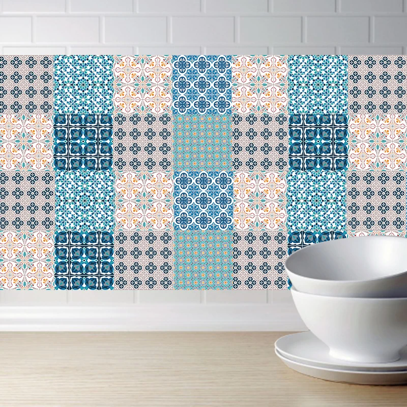 Стикеры для плитки в классическом марокканском стиле 10/15/20 см|Наклейки на стену| |