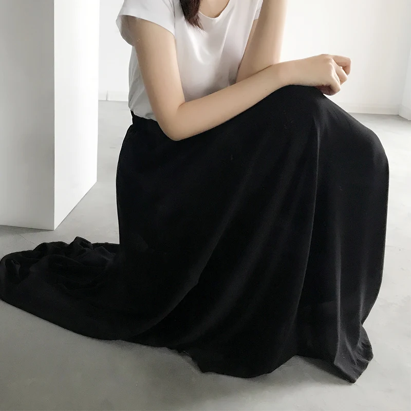 Женские атласные расклешенные брюки макси повседневные широкие с высокой талией