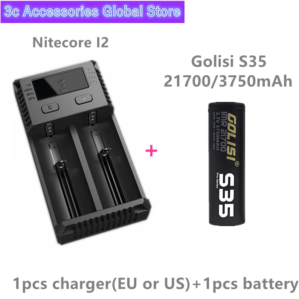 1 шт. GOLISI S35 IMR 21700 3750 мАч 3,7 в CDR 30A MAX 40A Высокая сливная E-CIG аккумуляторная батарея для VAPE фонарик налобный фонарь Игрушка - Цвет: Золотой
