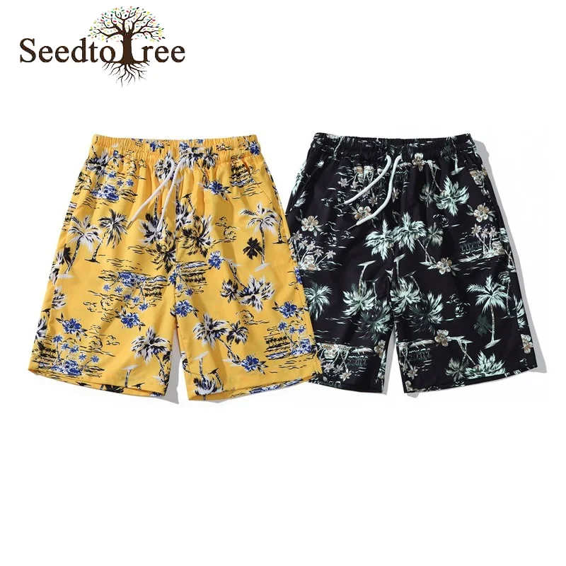 

Летние мужские повседневные шорты, Гавайские пляжные шорты с принтом, шорты для пар, пляжные шорты