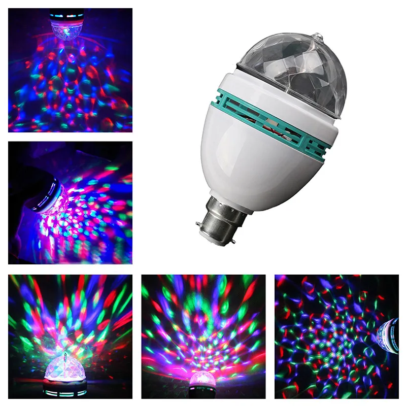 

E27/B27 цветная RGB Светодиодная лампа, сценический светильник, вечерние лампы, дискотечный светильник для украшения дома, светильник, рождеств...