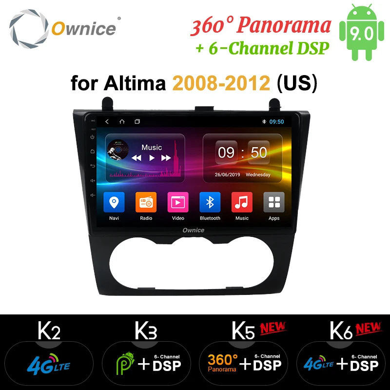 Ownice k3 k5 k6 Android 9 0 Автомобильный gps радио плеер для Nissan Teana Altima 2008 2009 2010 2011 2012 4G LTE 360
