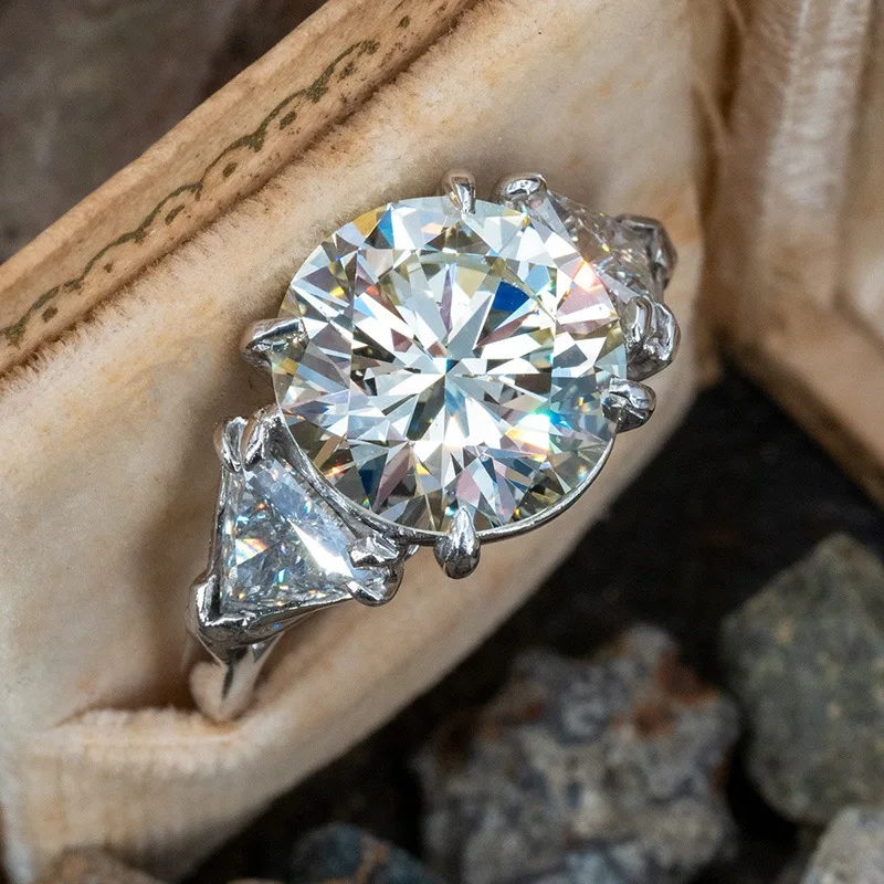 

Новый стиль ювелирные изделия европейский и американский изысканный круглый Циркон Женское Обручальное кольцо Модные ювелирные изделия д...