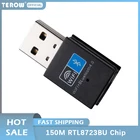 TEROW USB Wi-Fi адаптер  150 Мбитс 2,4 ГГц с чипом RTL8723BU, мини Wi-Fi антенна для компьютера, Wi-Fi сетевая карта
