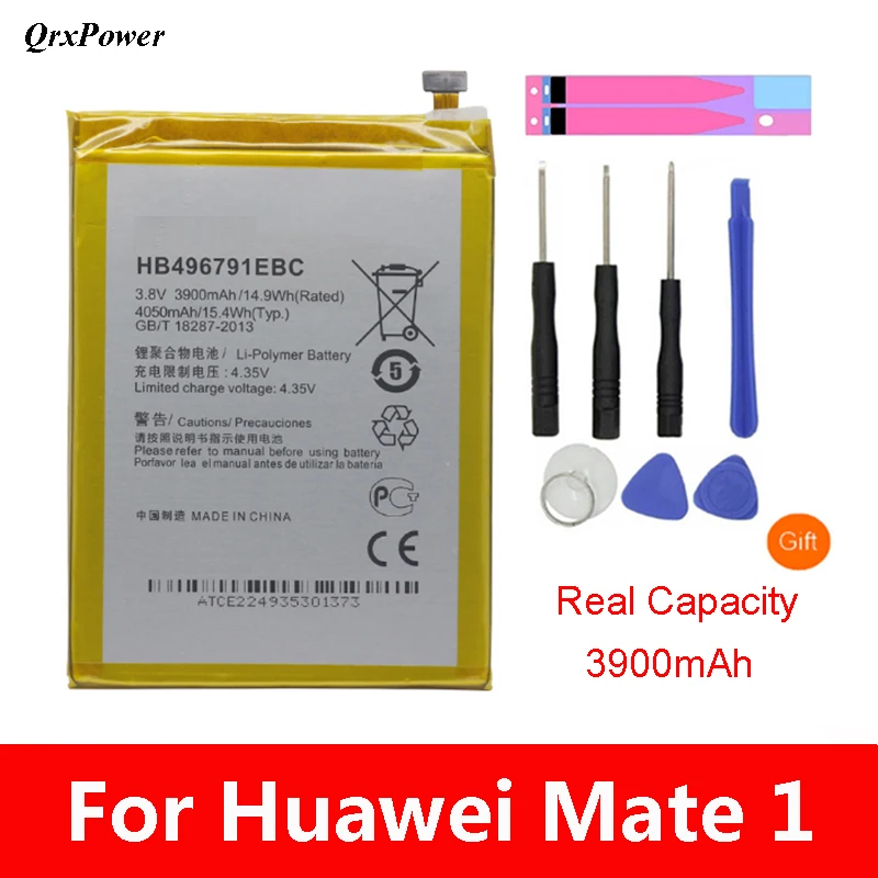 Сменный аккумулятор QrxPower 3900 мА/ч HB496791EBC для Huawei MATE 1 Ascend 2 Mate1 Mate2 MT1 U06 2|Аккумуляторы