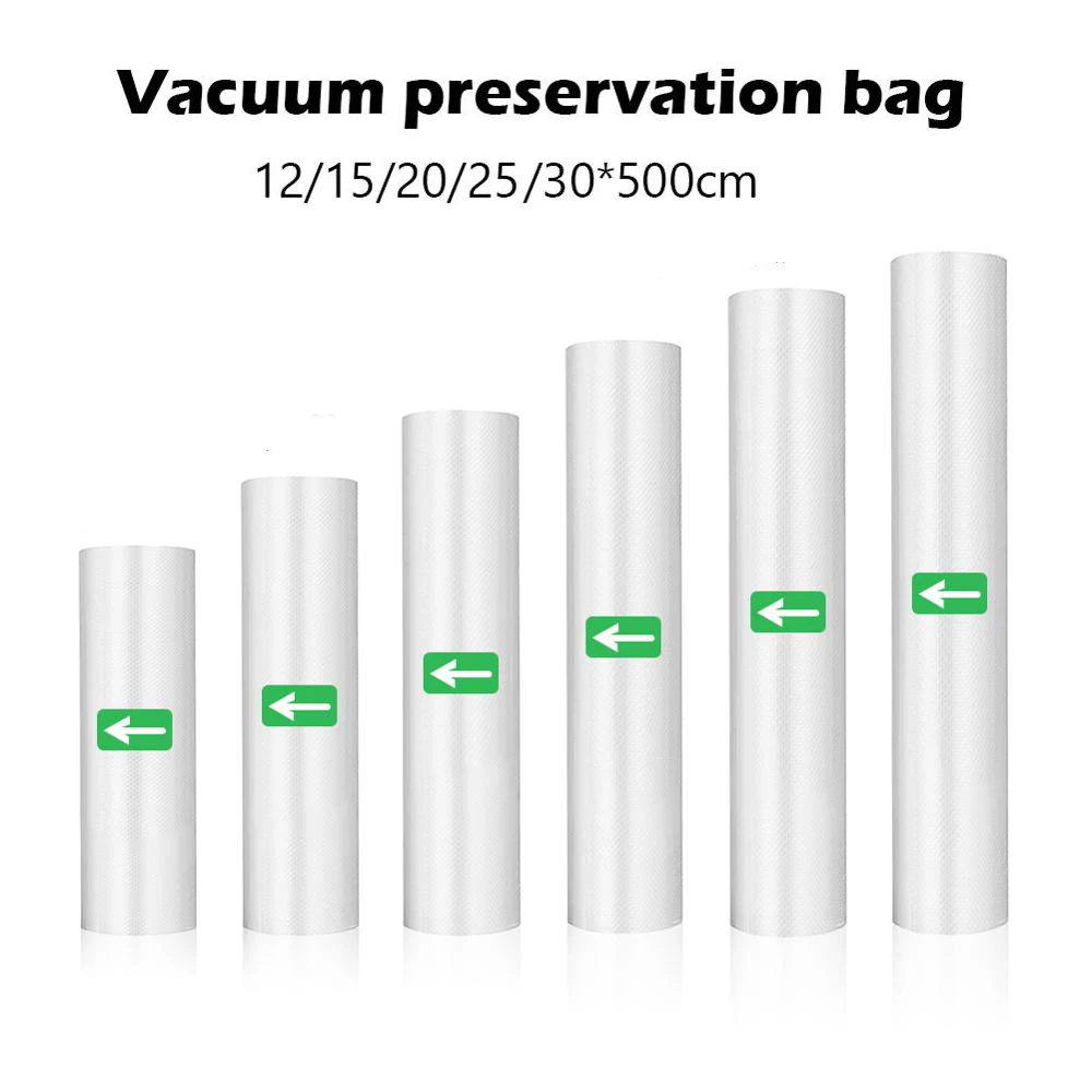 

12/15/20/25/30*500 см Еда Вакуумный пакет для хранения пакеты в рулонах для вакуумного упаковщика, для длительного сохранения Еда свежие пакеты для вакуумного упаковщика машина