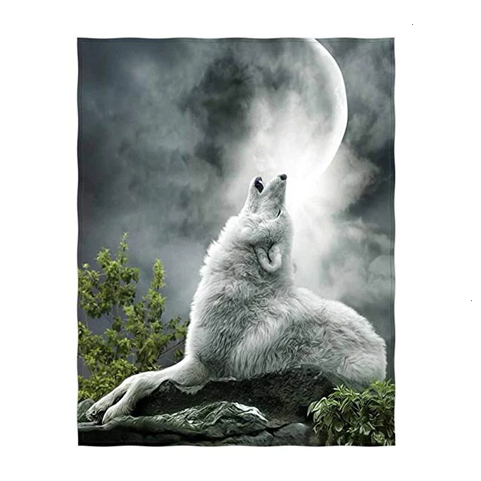 Слон Волк Акула пледы одеяло каракули стиль рисованной эскиз абстрактный милый