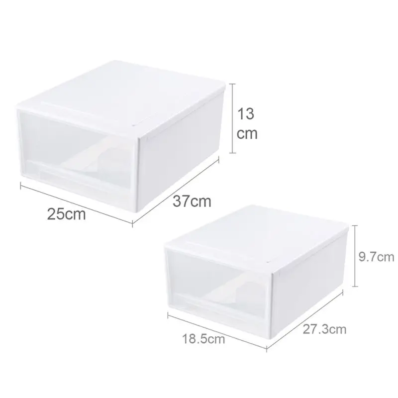 Пластиковая вместительная коробка для хранения одежды ящик нижнего белья