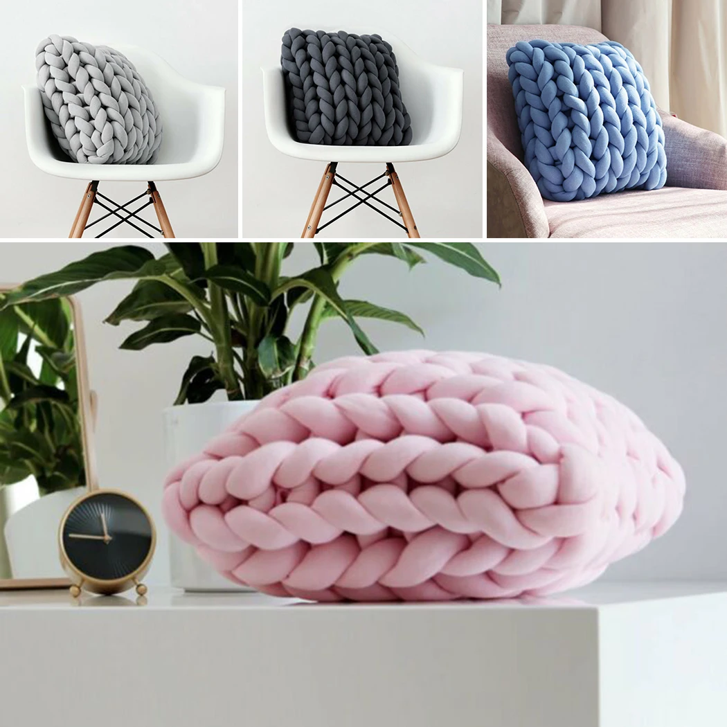 

Pillow Square Chunky Cushion Polyester Blend Sofa Square Thick 30cm*30cm
