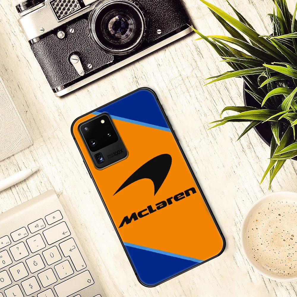 

Mclaren car Logo Phone Case Cover Hull For Samsung Galaxy S 7 8 9 10 e 20 FE edge uitra plus Note 9 10 20 black Cover Fashion