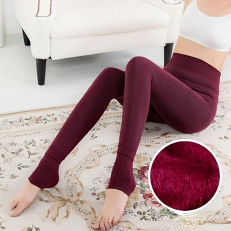 

Autumn/winter 200g Pearl Velvet Leggings Plus Velvet Thickening High Waist Seamless One-piece Pants High Elastic Thermal Pants