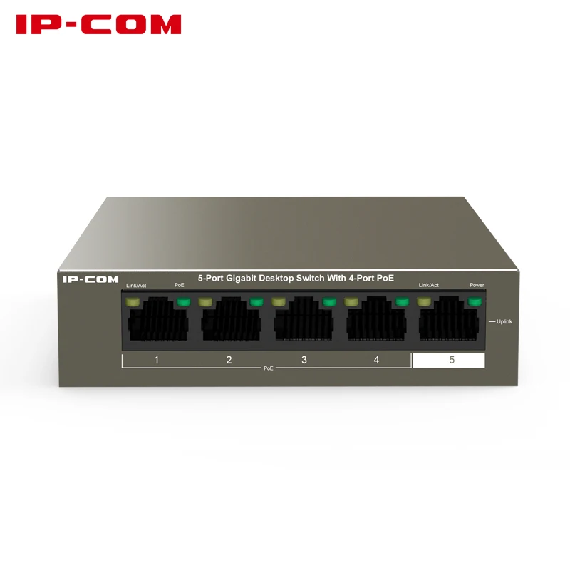 IP-COM G1105P-4-63W коммутатор питания через Ethernet 5 Порты и разъёмы быстрое переключение с