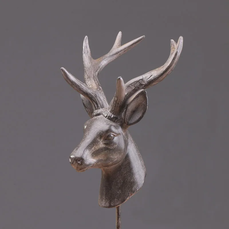 Страна винтажная Скандинавская полимерная миниатюрная голова оленя Лось