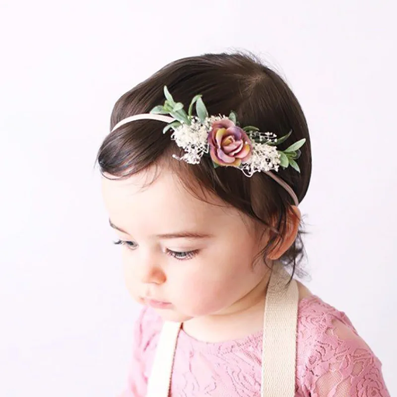 

Best Selling Children's Headdress, Baby Nylon Wreath, Baby Photo Accessories, Simulation Flower Headdress