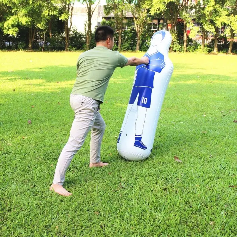 

Adults Children Inflatable Football Training Goal Keeper Tumbler Air Soccer Train Dummy Goalkeeper for Outdoor Sports