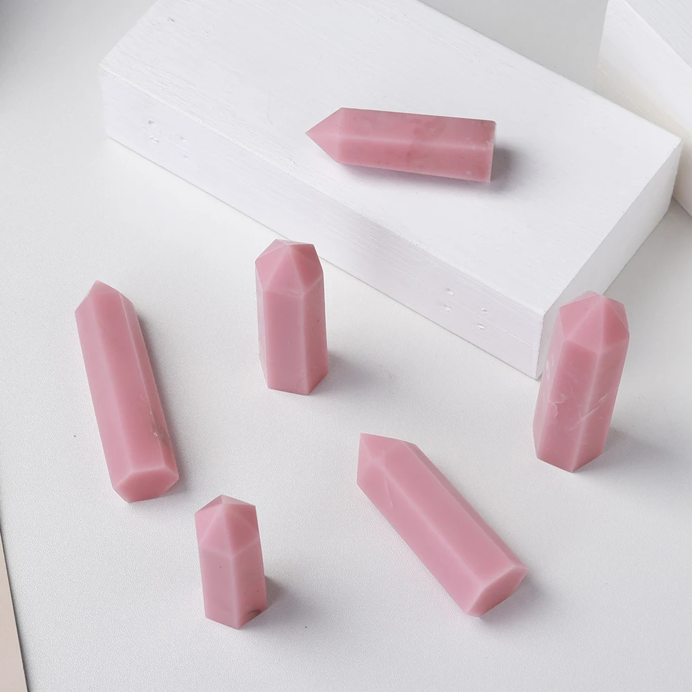 5-8 см натуральный розовый Опаловая точка с украшением в виде кристаллов башня