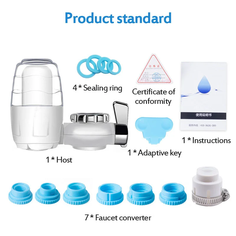 7 слойный фильтр для воды сменный кран очиститель кухонный моющийся керамический