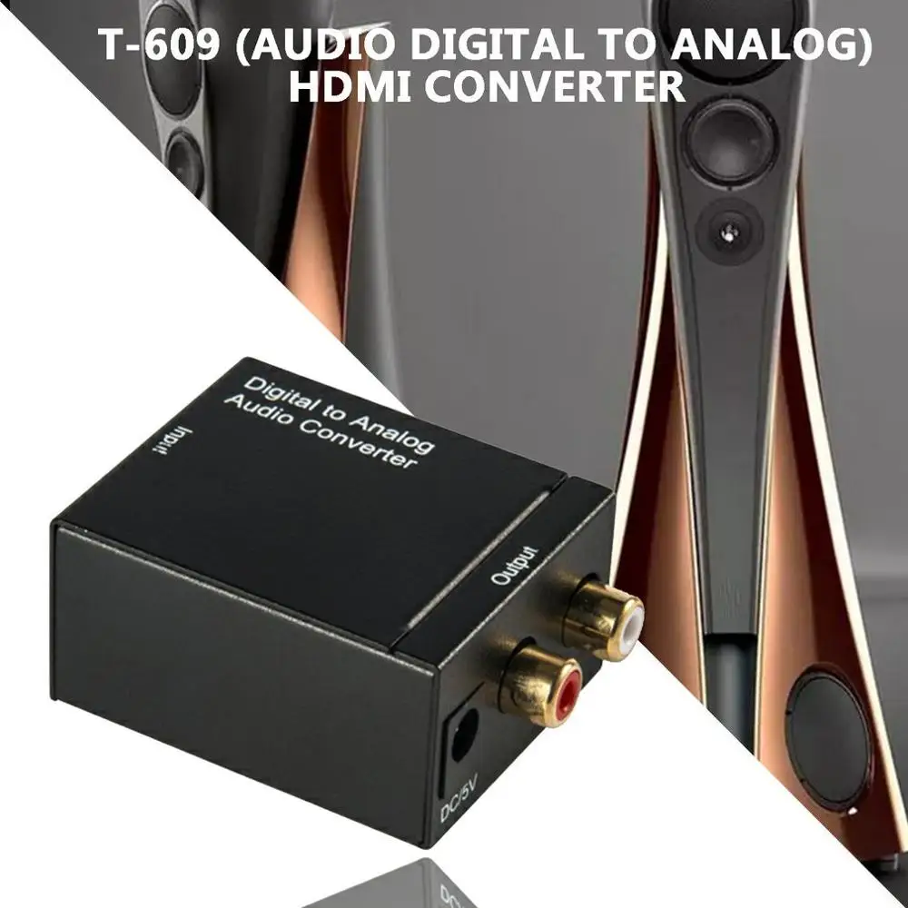 Аудио цифро-аналоговый Hdmi конвертер Hd 1080P адаптер для Hdtv Dvd Tv Box T-609 |