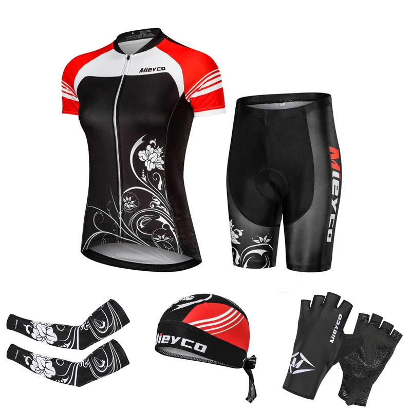 Комплект дышащей профессиональной командной велоодежды Женская велосипедная