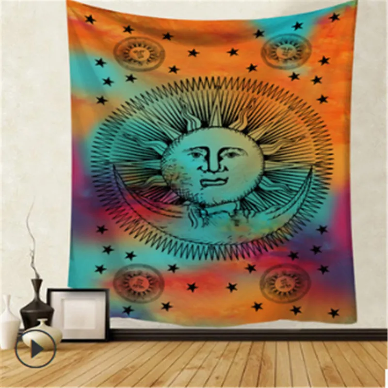 Гобелен с винтажным принтом настенный полиэстер мандала узор одеяло гобелен