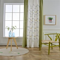 curtains for living room bedroom curtains modern garden american country style slub embroidered curtains ceiling installation