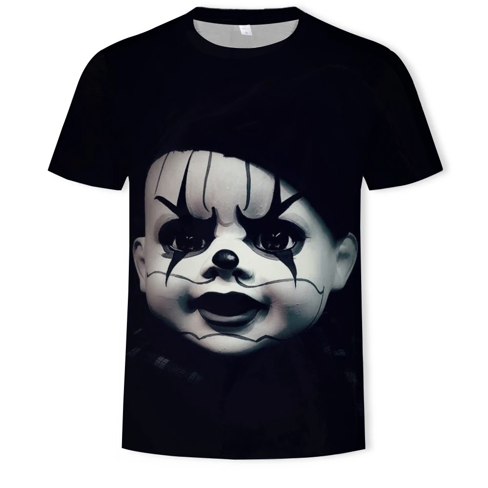 Летняя мужская и женская футболка с принтом клоуна из ужасов модная дышащая 3D