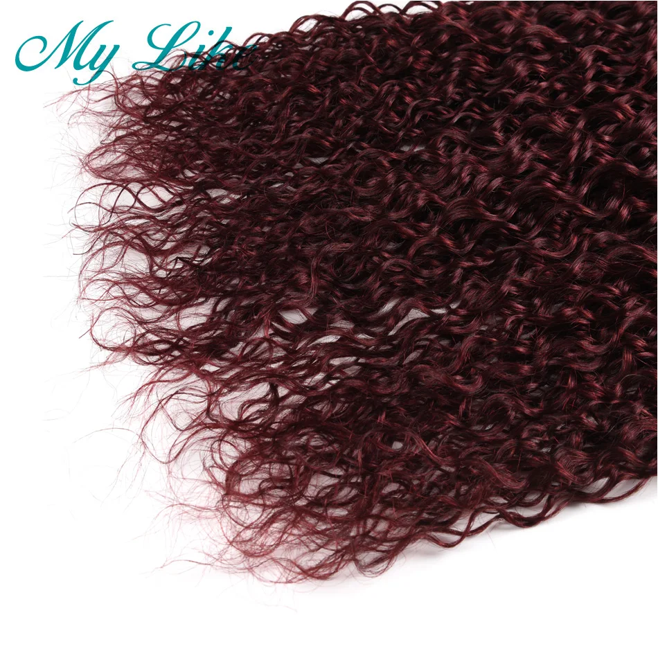 Пучки волос My Like предварительно цветные бразильские волнистые #4