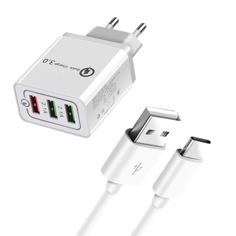Быстрая зарядка 3 0 18 Вт QC 4 быстро Зарядное устройство USB мобильный телефон Тип Type-c