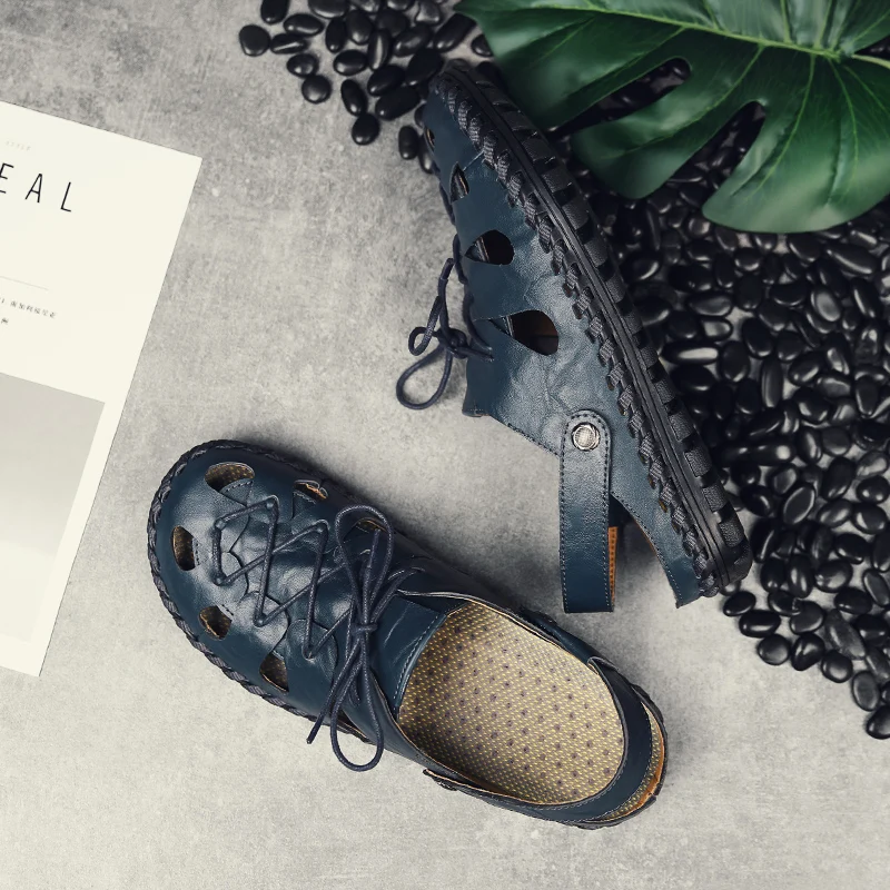 

Sandals Men Beach Sandalias De Cuero Para Hombre Breathable Shoes Men Summer Mesh Men's Sandalia Rasteira Sports