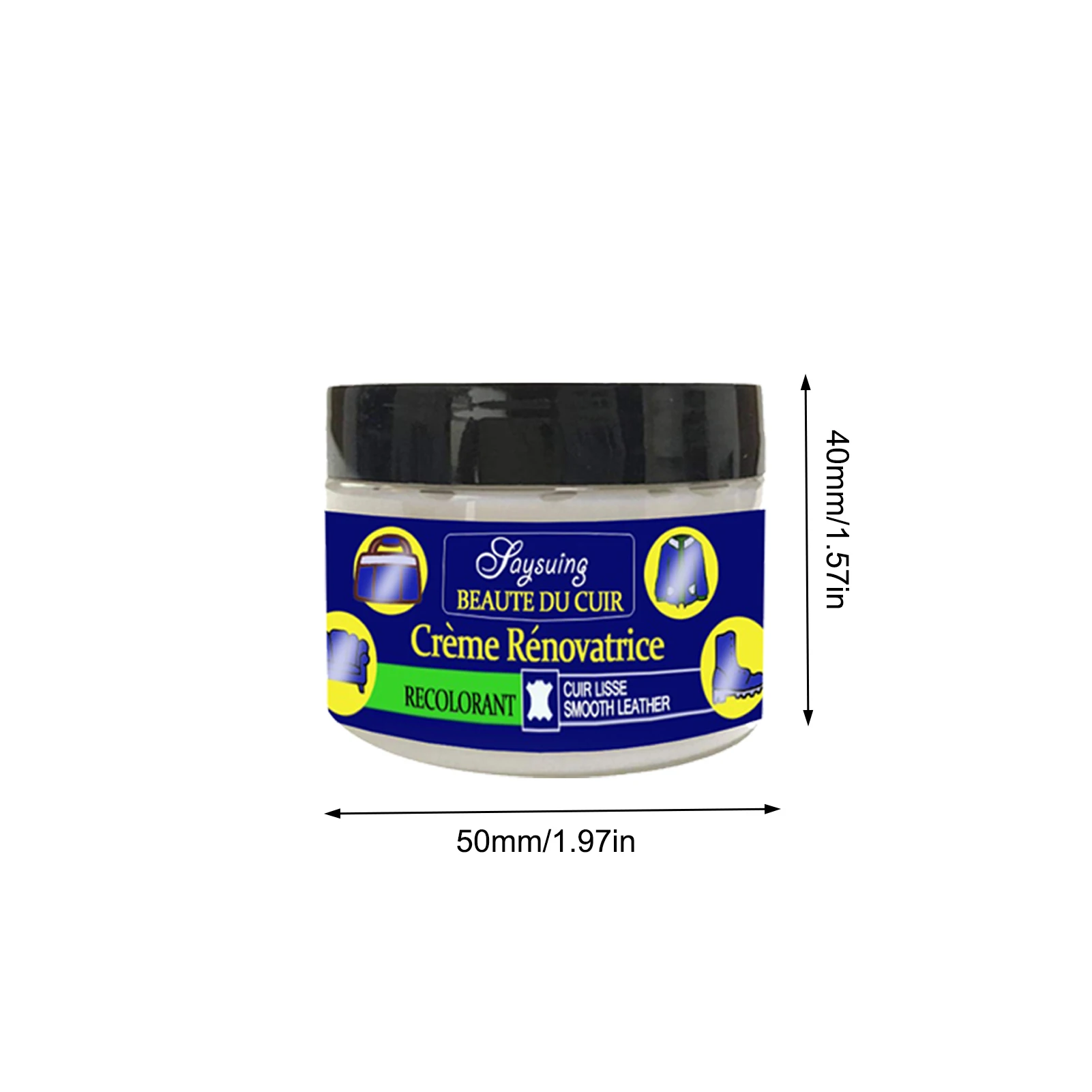 

1pcs Multifunctional Leather Refurbishing Cleaner Repair Cream For Car Seat Sofa Color Paste Renew Cleaning Kit Decontamination