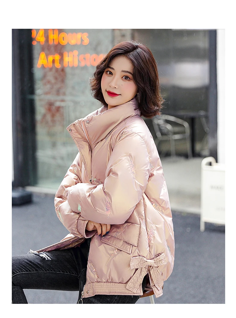 

New Short Winter Jacket Women Warm Jacket Parkas Female Casual Loose Outwear Korean Cotton-padded Winter Coat