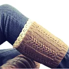 Зимние гетры для женщин и девочек, манжеты для сапог, кружевная отделка, гетры, носки для сапог, вязаные крючком гетры, Короткие Вязаные Гетры