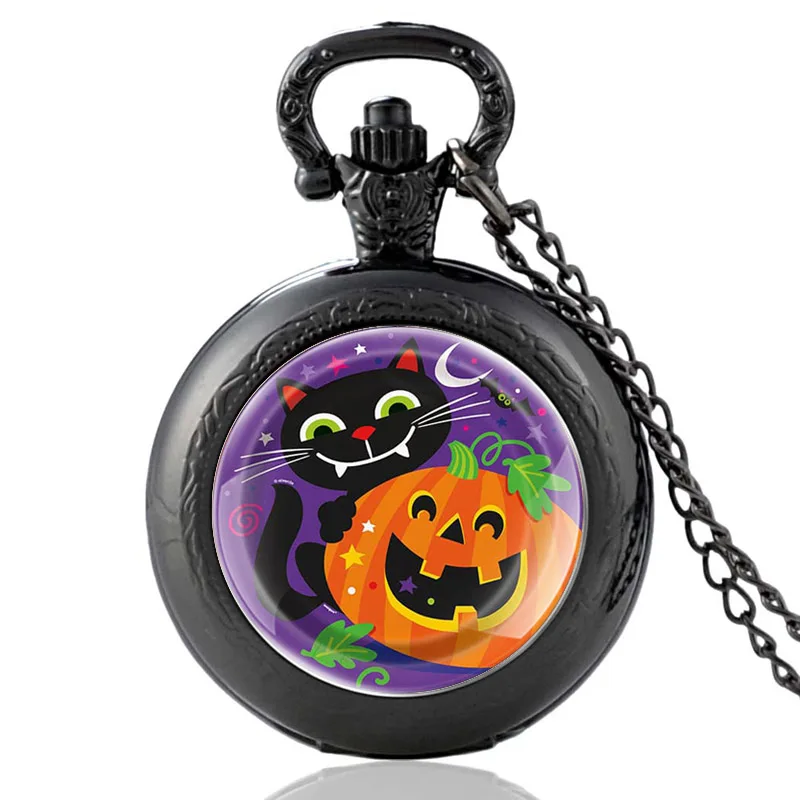 Новое поступление винтажные кварцевые карманные часы с изображением черной