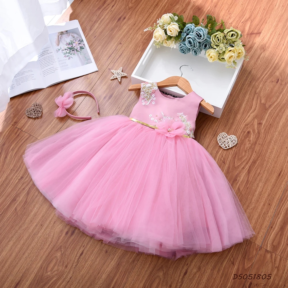 Рождественский костюм для девочек детское платье принцессы дня рождения с