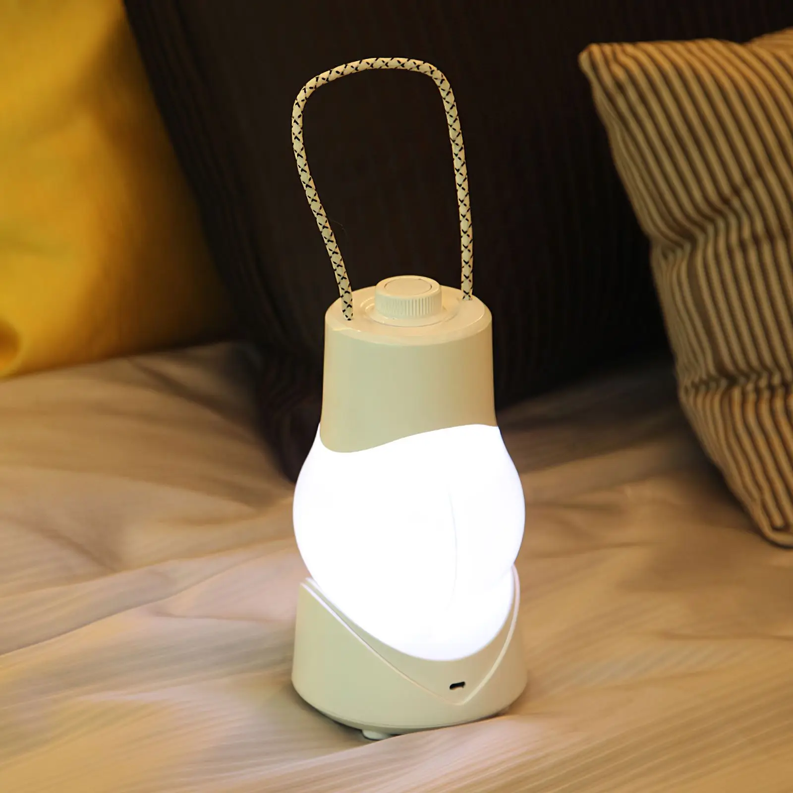 

1600mAh LED Hand Lamp Portable Hanging Small Night Light Intelligent Table Lamp Rechargeable Music Box Light With Timer