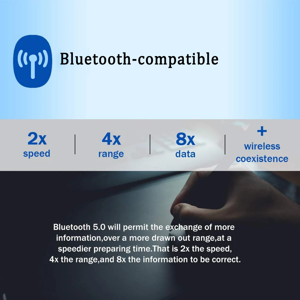 USB Bluetooth-адаптер совместимый с 5 0 BT Dongle передатчик Мини-аудиоадаптер для
