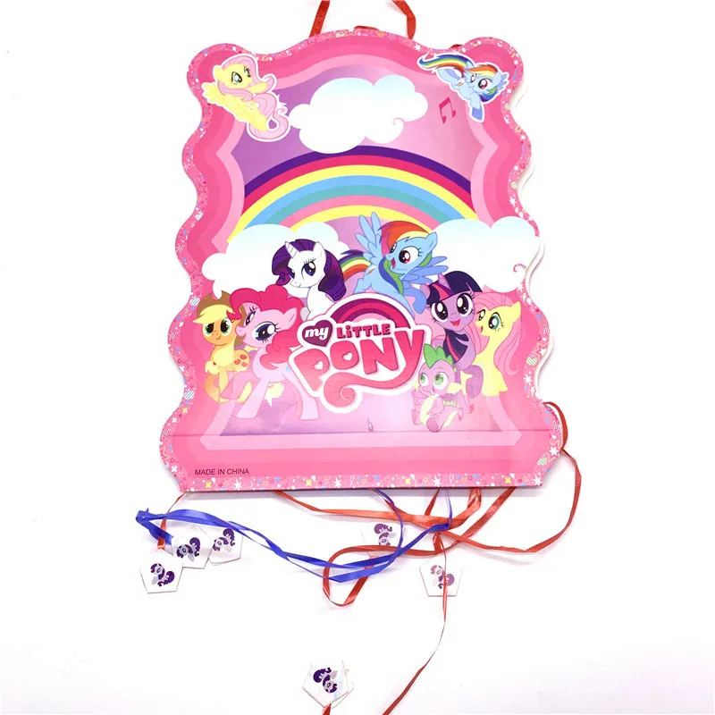 Little-Pony-1pcs 1 комплект с героями мультфильма «Маша и Медведь» тема пиньята душа ребенка Дети День рождения украшения пиньята игра вечерние событие фестиваль вечерние поставки - Цвет: Little-Pony-1pcs