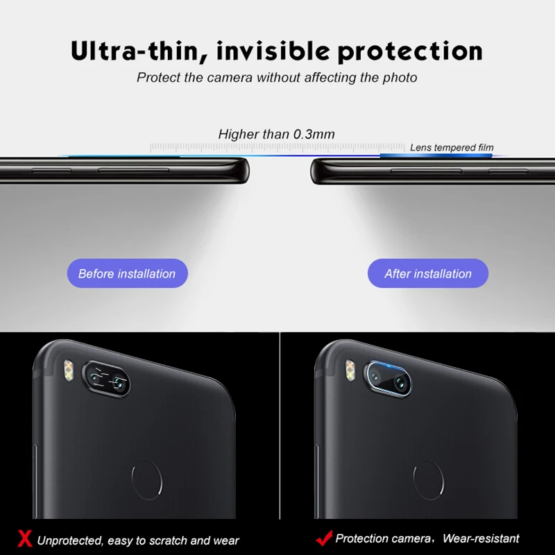 Защитная пленка для задней камеры Xiaomi Mi 8 A2 Lite Pocophone F1 Mi8 SE 9 Mix 2S 2 Max 3 Mi9 Pro|Защитные
