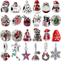 fashion merry christmas charms beads santa claus tree pendants fit original bracelets bangles diy jewelry making accessories