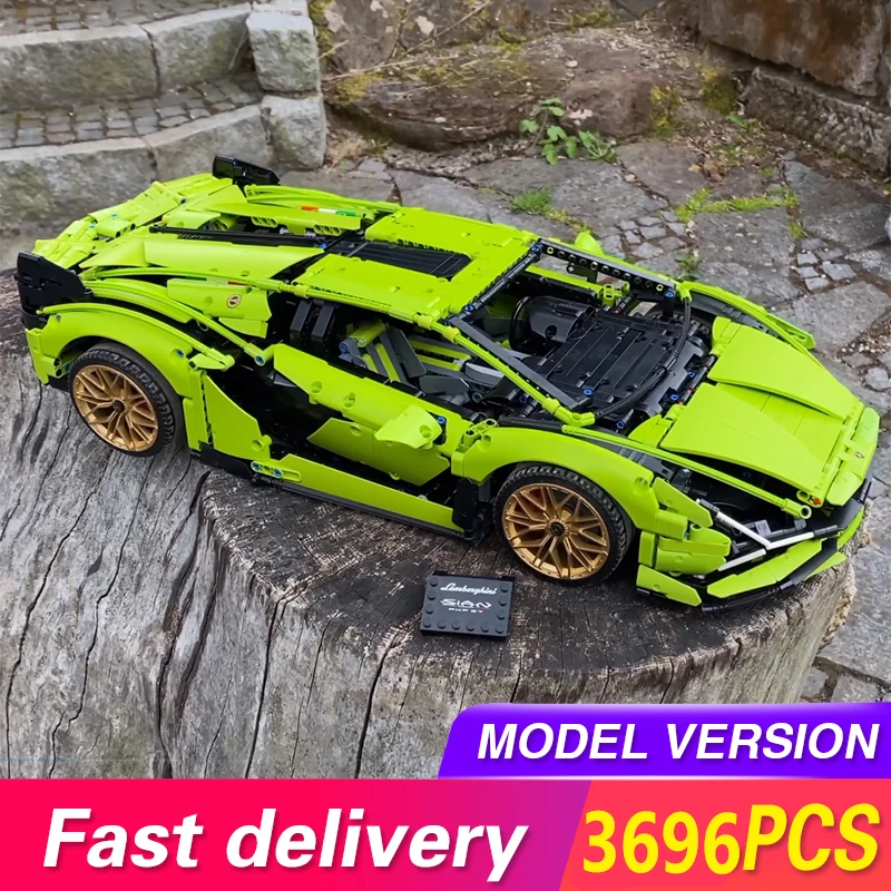 Для Lepins Technic Lamborghinis RC Car SIAN FKP37 модель родстера 42115 строительные блоки кирпичи
