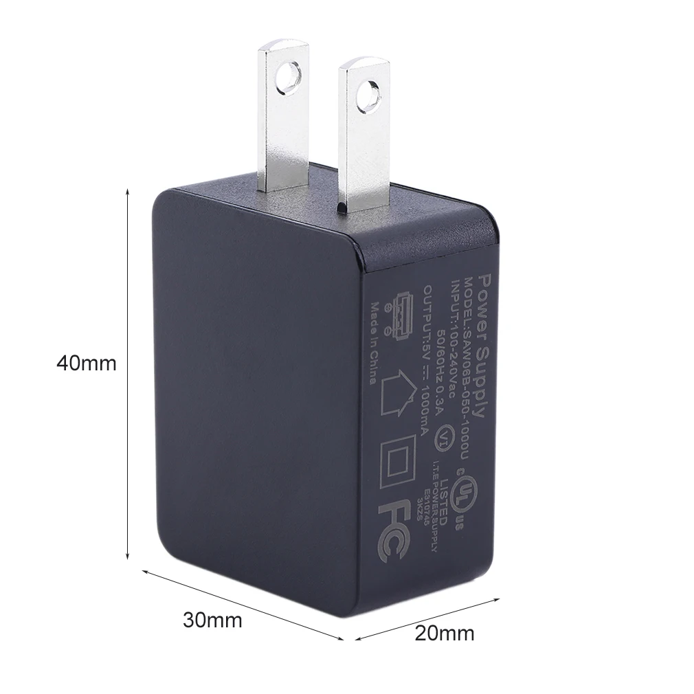 

Professional 5V 1A USB Plug Universal USB Charger Travel Portable US/EU Plug Smart Mobile Phone Charger