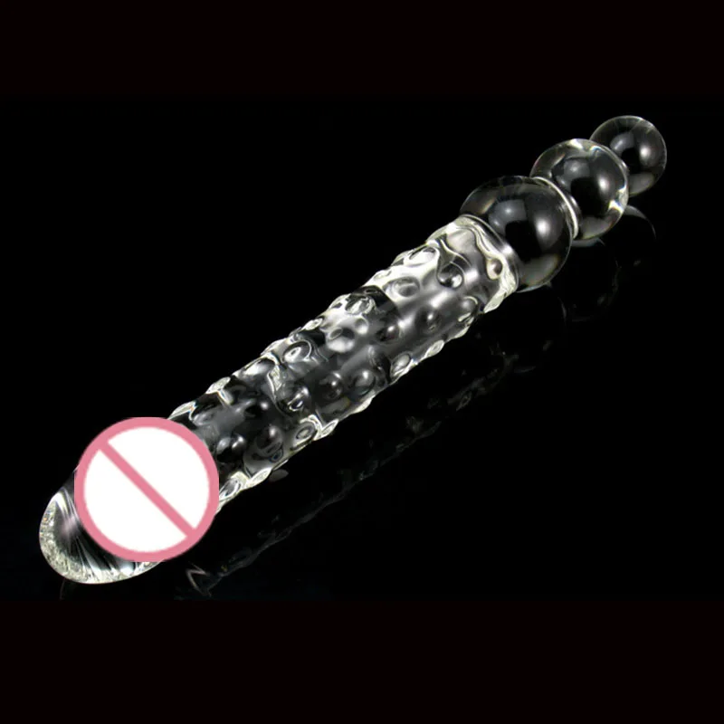 Очень длинный прозрачный стеклянный анальный фаллоимитатор Массажная пробка