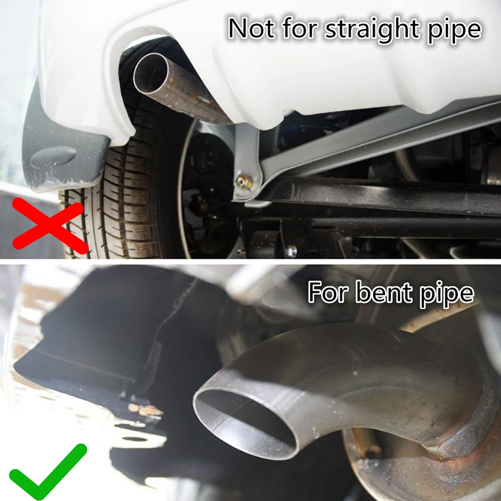 

Universal Neo Blue Bent Dual Steel Exhaust Tip Square Tail Pipe Muffler Cover