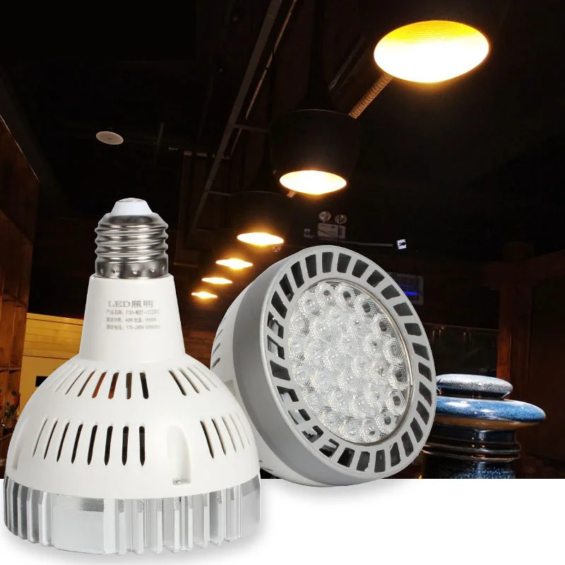 

45W 40W 35W 25W E27 Led spotlights PAR30 Lampada LED Bulb 220V Bombillas Lamp for indoor home store bar Dec Cold/Warm white