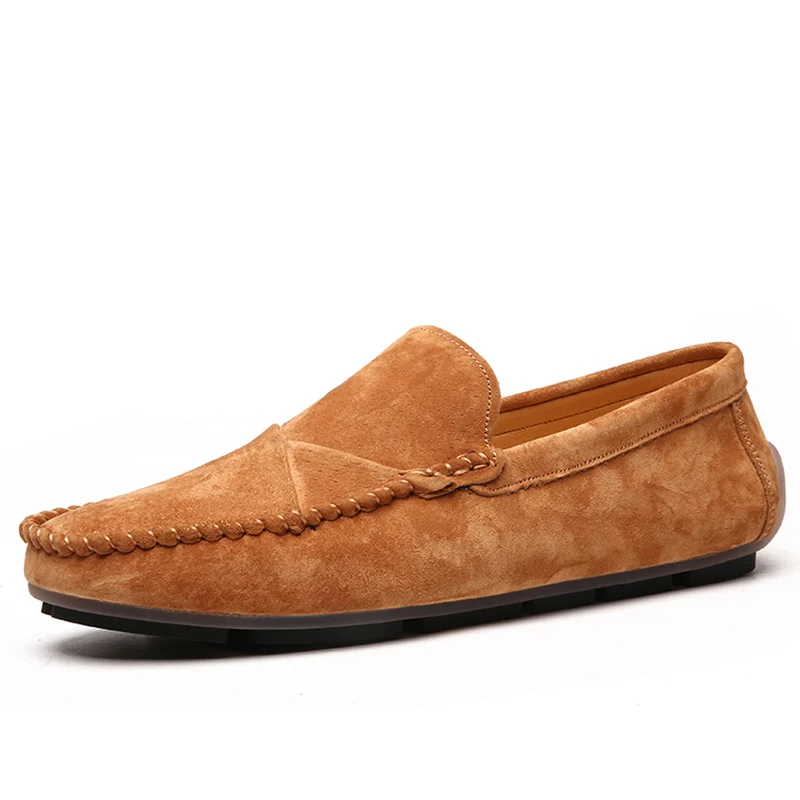 Genuine Leather Men Casual Shoes High Quality Soft Moccasins Loafers Breathable Slip On Driving Flats Plus Size 48 | Обувь