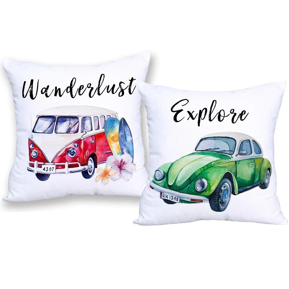 Ручной картина с изображением автобуса автомобиля Путешествия исследовать