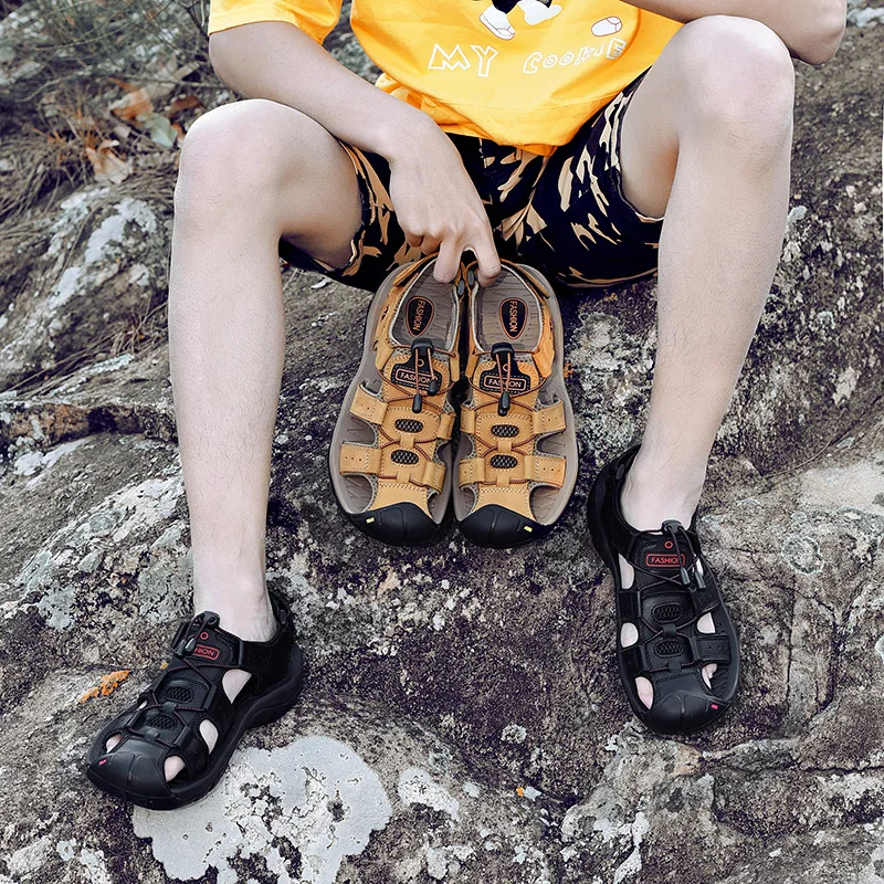 Men's Sandals Summer Comfortable Men Shoes Big Size Soft Outdoor Men Roman Sandals Men Water Trekking Sandals size 38-48