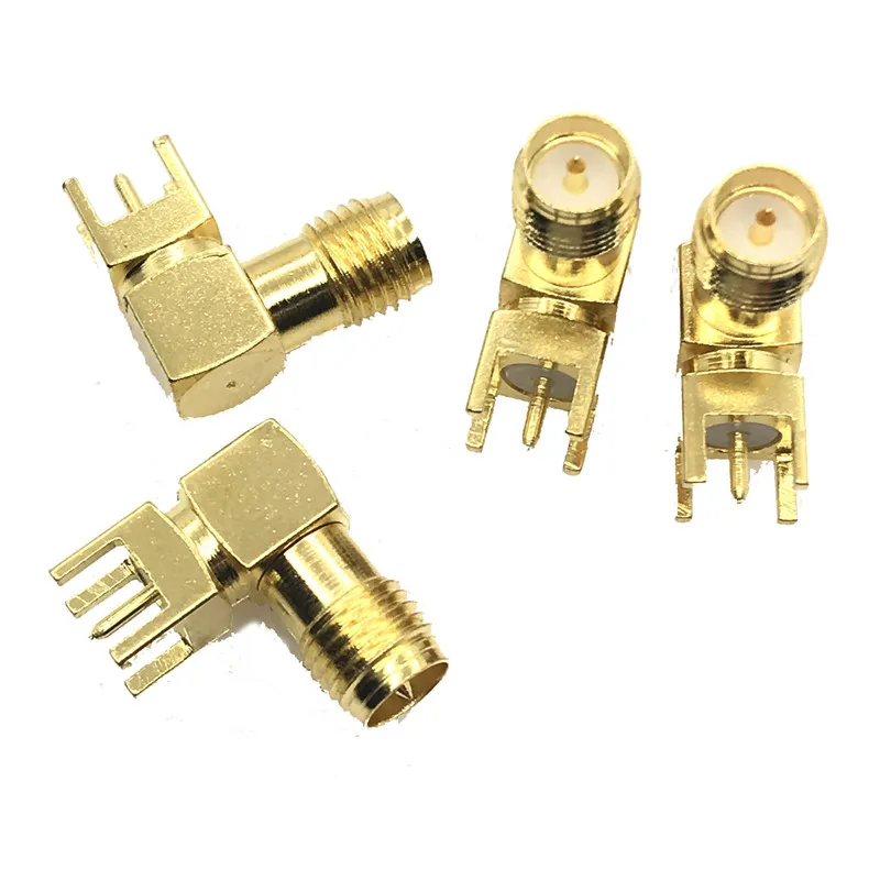 100PCS RP SMA female Adapter PCB Mount ,RP SMA Female Jack Panel Mount PCB Solder Connectors
