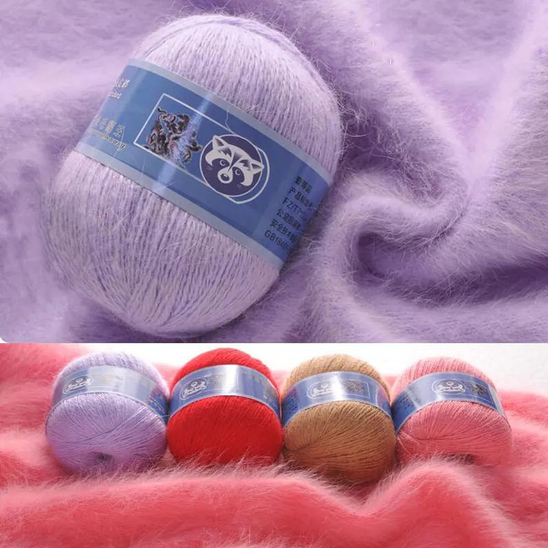 5pcs/lot Cashmere Soft Mink Velvet Wool Yarn for Hand Knitting Long Plush Wool Crochet Yarns For Fall Winter Luxury High Quality