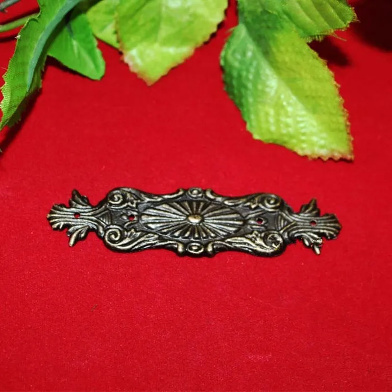 

Wholesale Alloy Flower Wraps Cabochon Ancient Bronze Flatback Metal Embellishments Scrapbooking For DIY,80*22mm,200Pcs